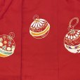 画像5: 【アウトレット 美品】 被布 単品 七五三 3歳 女の子 表地正絹 友禅 被布コート【赤、鈴】 (5)