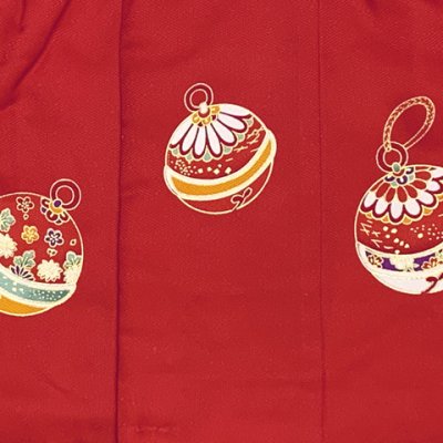 画像5: 【アウトレット 美品】 被布 単品 七五三 3歳 女の子 表地正絹 友禅 被布コート【赤、鈴】