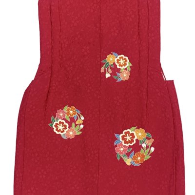 画像3: 【アウトレット 美品】 被布 単品 七五三 3歳 女の子 表地正絹 友禅 被布コート【赤系、桜】