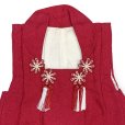 画像4: 【アウトレット 美品】 被布 単品 七五三 3歳 女の子 表地正絹 友禅 被布コート【赤系、桜】 (4)