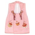 画像2: 【アウトレット 美品】 被布 単品 七五三 3歳 女の子 表地正絹 友禅 被布コート【ピンク、鈴】 (2)
