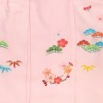 画像5: 【アウトレット 美品】 被布 単品 七五三 3歳 女の子 表地正絹 友禅 被布コート【ピンク、松竹梅】 (5)