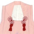 画像4: 【アウトレット 美品】 被布 単品 七五三 3歳 女の子 表地正絹 友禅 被布コート【ピンク、鈴】 (4)