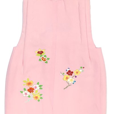 画像3: 【アウトレット 美品】 被布 単品 七五三 3歳 女の子 表地正絹 友禅 被布コート【ピンク、橘と梅桜】