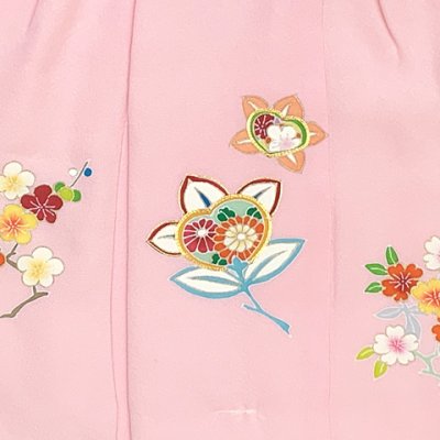 画像5: 【アウトレット 美品】 被布 単品 七五三 3歳 女の子 表地正絹 友禅 被布コート【ピンク、橘と梅桜】