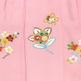 画像5: 【アウトレット 美品】 被布 単品 七五三 3歳 女の子 表地正絹 友禅 被布コート【ピンク、橘と梅桜】 (5)
