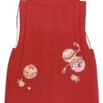 画像3: 【アウトレット・美品】　被布コート 単品 七五三 3歳 女の子 表地正絹 友禅 被布着【赤系、鞠】