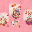 画像5: 【訳あり】　被布コート 単品 七五三 3歳 女の子 表地正絹 友禅 被布着【ピンク、花と鈴】