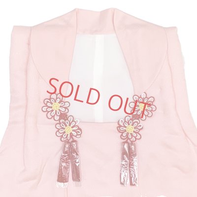 画像4: 【訳あり】　被布コート 単品 七五三 3歳 女の子 表地正絹 友禅 被布着【ピンク、鈴】