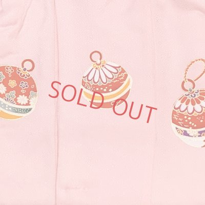 画像5: 【訳あり】　被布コート 単品 七五三 3歳 女の子 表地正絹 友禅 被布着【ピンク、鈴】