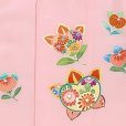 画像5: 被布コート 単品 七五三 3歳 女の子 表地正絹 友禅 被布着【ピンク、橘】 (5)