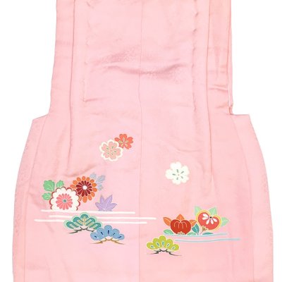 画像3: 【アウトレット 美品】 被布 単品 七五三 3歳 女の子 表地正絹 友禅 被布コート【ピンク、橘に紅葉】