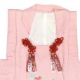 画像4: 【アウトレット 美品】 被布 単品 七五三 3歳 女の子 表地正絹 友禅 被布コート【ピンク、橘に紅葉】 (4)