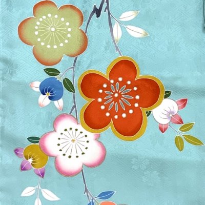 画像4: 七五三 7歳 大きめ 女の子 着物 正絹 ハーフ成人式 小学生 振袖 子供 長襦袢付き 高級 大四つ身 比翼仕立て  購入【水色、桜】