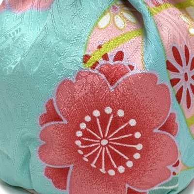 画像2: 七五三 3歳 女の子 巾着 和柄巾着 こどもきんちゃく 単品【水色、梅と鞠】