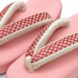画像5: 七五三 ３歳 女の子用 表地正絹 子供草履(18cm) こども巾着セット【ピンク、鞠】