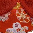 画像3: 七五三 ３歳 女の子用 金襴生地子供草履(18cm) こども巾着セット【赤、桜と鞠】