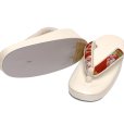 画像6: 七五三 ３歳 女の子用 金襴生地子供草履(18cm) こども巾着セット【赤、桜と鞠】