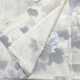 画像4: 洗える着物 絽 駒絽 小紋 夏物 夏きもの レディース Lサイズ【生成り、葡萄の葉】 (4)