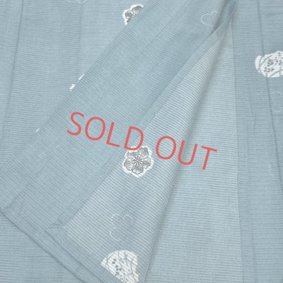 画像4: 洗える着物 絽 駒絽 小紋 夏物 着物 夏きもの レディース Lサイズ【青緑、桜】