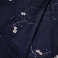 画像4: 洗える着物 絽 駒絽 小紋 夏物 着物 夏きもの レディース Lサイズ【黒紺系、金魚】 (4)