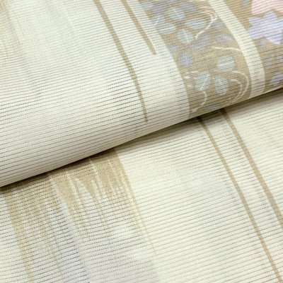 画像3: 洗える着物 絽 駒絽 小紋 夏物 着物 夏きもの レディース Lサイズ【クリーム系、桔梗】