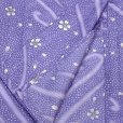 画像4: 洗える着物 絽 駒絽 小紋 夏物 着物 夏きもの レディース Lサイズ【紫、桜】 (4)