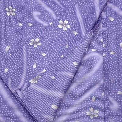 画像4: 洗える着物 絽 駒絽 小紋 夏物 着物 夏きもの レディース Lサイズ【紫、桜】