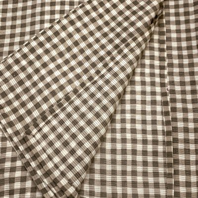 画像4: 洗える着物 絽 駒絽 小紋 夏物 着物 夏きもの レディース Lサイズ【茶系、チェック】