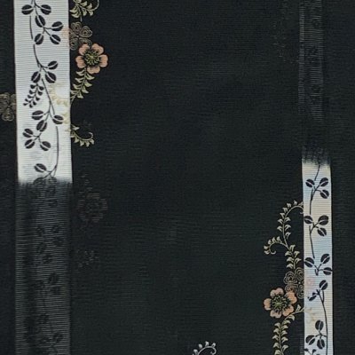 画像2: 洗える着物 絽 駒絽 小紋 夏物 夏きもの レディース Mサイズ【黒地、小花と萩】