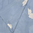 画像4: 洗える着物 絽 駒絽 小紋 夏物 夏きもの レディース Mサイズ【水色、バラ】 (4)