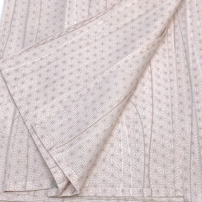 画像4: 洗える着物 絽 駒絽 小紋 夏物 夏きもの レディース Mサイズ【薄ピンク、鞠と麻の葉】