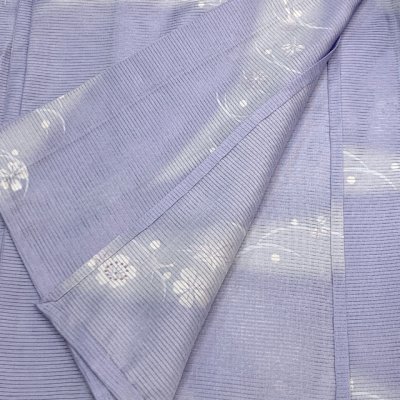 画像4: 洗える着物 絽 駒絽 小紋 夏物 着物 夏きもの レディース Mサイズ【藤色、芝】