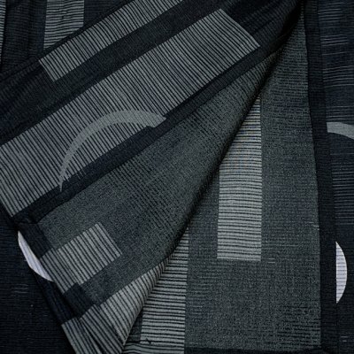 画像4: 洗える着物 絽 駒絽 小紋 夏物 着物 夏きもの レディース Mサイズ【黒地、月の輪】
