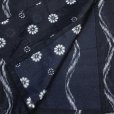 画像4: 夏の二部式着物 洗える着物 絽 小紋柄の着物 Lサイズ【黒紺系、菊小花】 (4)