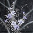 画像2: 夏の二部式着物 洗える着物 絽 小紋柄の着物 Mサイズ【黒系、撫子】 (2)