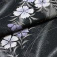 画像3: 夏の二部式着物 洗える着物 絽 小紋柄の着物 Mサイズ【黒系、撫子】 (3)