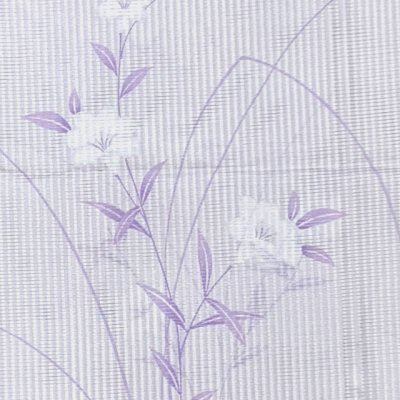 画像2: 夏の二部式着物 洗える着物 絽 小紋柄の着物 Mサイズ【薄紫系ストライプ、桔梗】