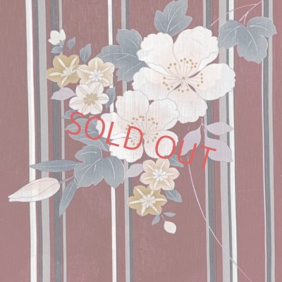 画像3: 綿麻浴衣 レディース XLサイズ 高身長向け 大きめサイズ ゆかた【エンジ、桜】