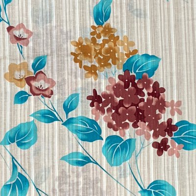画像3: 綿麻浴衣 レディース XLサイズ 高身長向け 大きめサイズ ゆかた【生成り、朝顔】