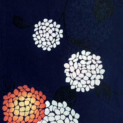 画像3: 綿麻浴衣 レディース XLサイズ 高身長向け 大きめサイズ ゆかた【紺地、朝顔】