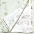 画像5: 二部式着物 洗える着物 袷 小紋柄の着物 Mサイズ【淡白黄緑系、菊と七宝】 (5)