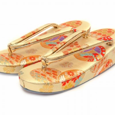 画像6: 七五三 結び帯 箱せこセット 金襴生地 ペアセット 7歳用(大寸)、5歳用(中寸)、3歳用(小寸) 合繊【シャンパンゴールド、家紋】