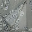 画像4: 洗える着物 小紋 紗 夏着物 単品 レディース 仕立て上がり 着物 Lサイズ【グレー系、雪輪に華様紋】 (4)
