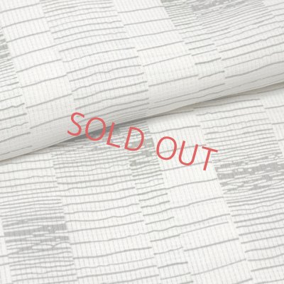 画像3: 洗える着物 小紋 紗 夏着物 単品 レディース 仕立て上がり 着物 Mサイズ【生成り系、変わり横縞】