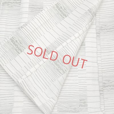 画像4: 洗える着物 小紋 紗 夏着物 単品 レディース 仕立て上がり 着物 Mサイズ【生成り系、変わり横縞】