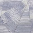 画像4: 洗える着物 小紋 紗 夏着物 単品 レディース 仕立て上がり 着物 Mサイズ【紫系、横縞】 (4)