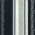 画像2: 洗える着物 小紋 紗 夏着物 単品 レディース 仕立て上がり 着物 Mサイズ【黒ｘ白系、華様紋】 (2)