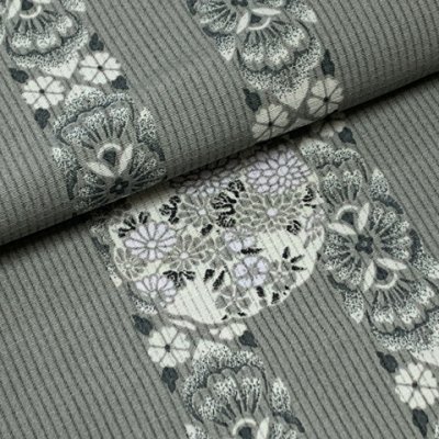 画像3: 夏の二部式着物 洗える着物 紗 小紋柄の着物 Lサイズ【グレー、雪輪】