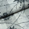 画像3: 夏の二部式着物 洗える着物 紗 小紋柄の着物 Mサイズ【オフホワイト系、露草花】 (3)